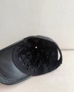 کلاه چرم مشکی کد 1136 - تصویر 3